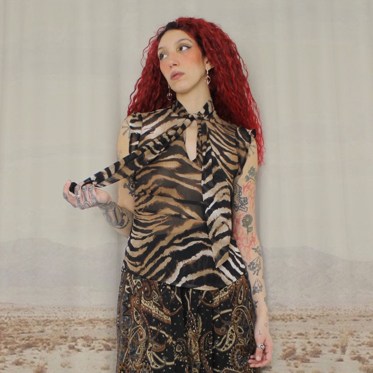 Other 🐅BROWN TIGER TOP🐅 Size M / US 6-8 / IT 42-44 - 1 Thumbnail