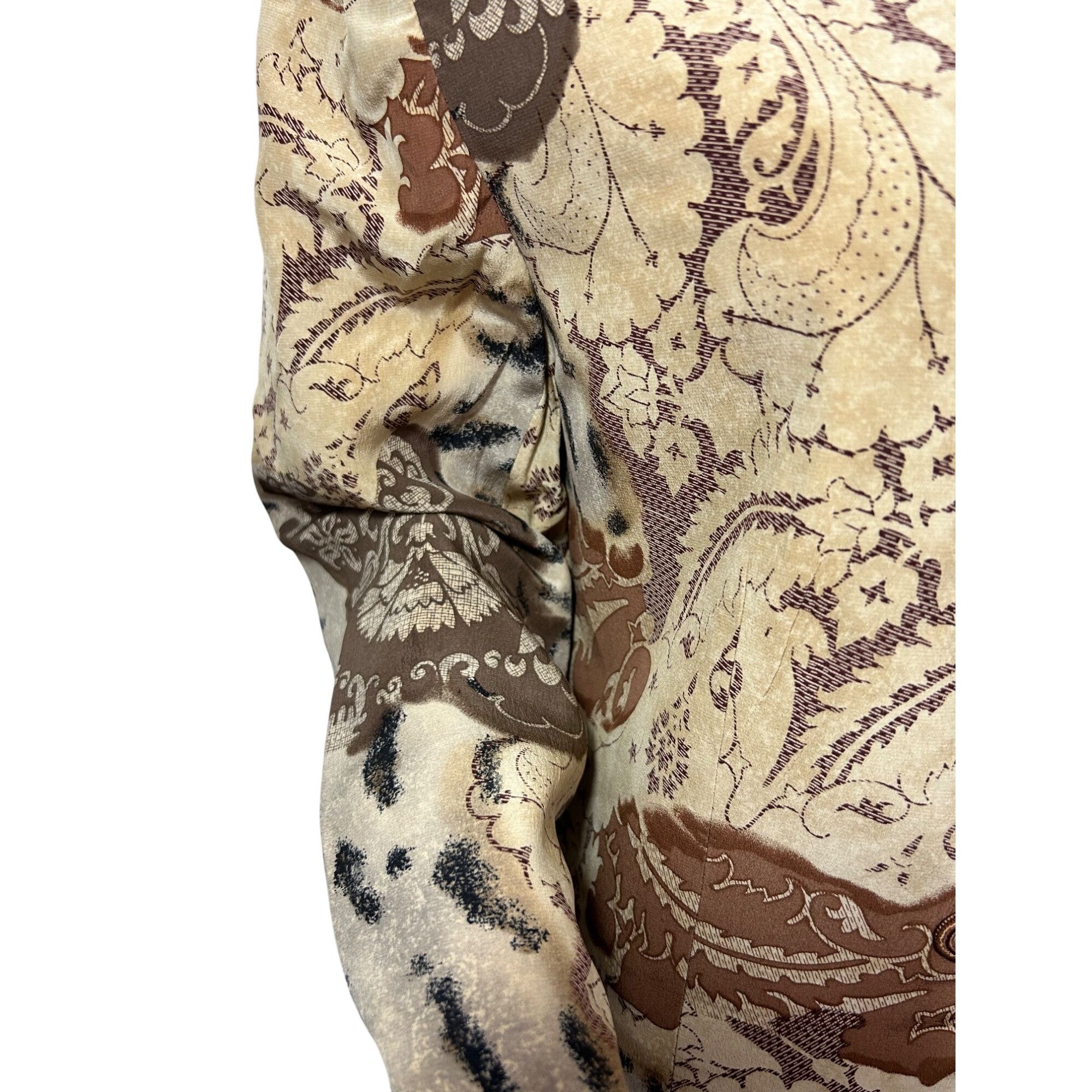 Other Saks Jandel Vtg Blazer 14 Silk Asian Style Animal Print Neut Size L / US 10 / IT 46 - 18 Thumbnail