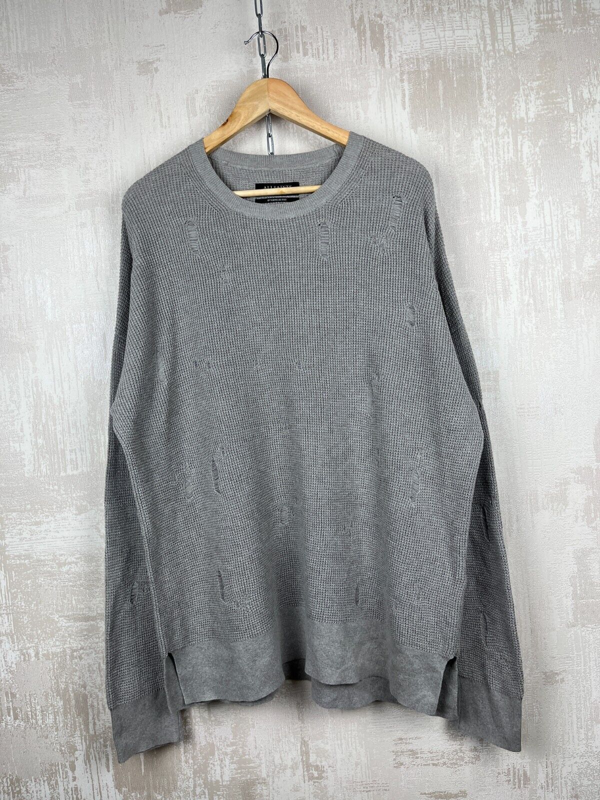 Allsaints AllSaints Forram Long Sleeve Distressed Sweater Oversized Size US L / EU 52-54 / 3 - 2 Thumbnail