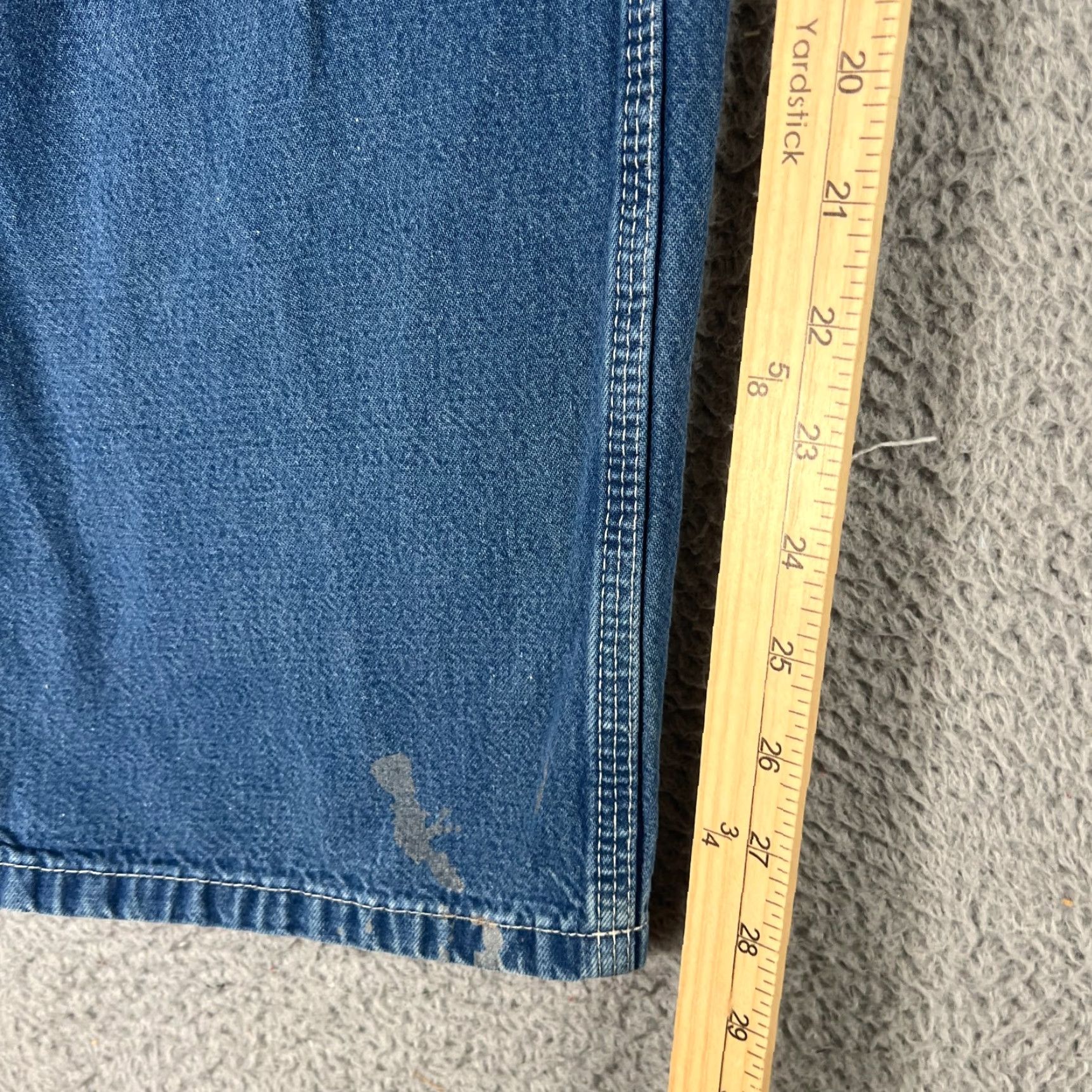 Carhartt Carhartt Jeans Mens 40x30 Blue Dungaree Fit 382-83 Distressed Denim Workwear USA Logo 90s Mens Jeans Size US 40 / EU 56 - 4 Thumbnail