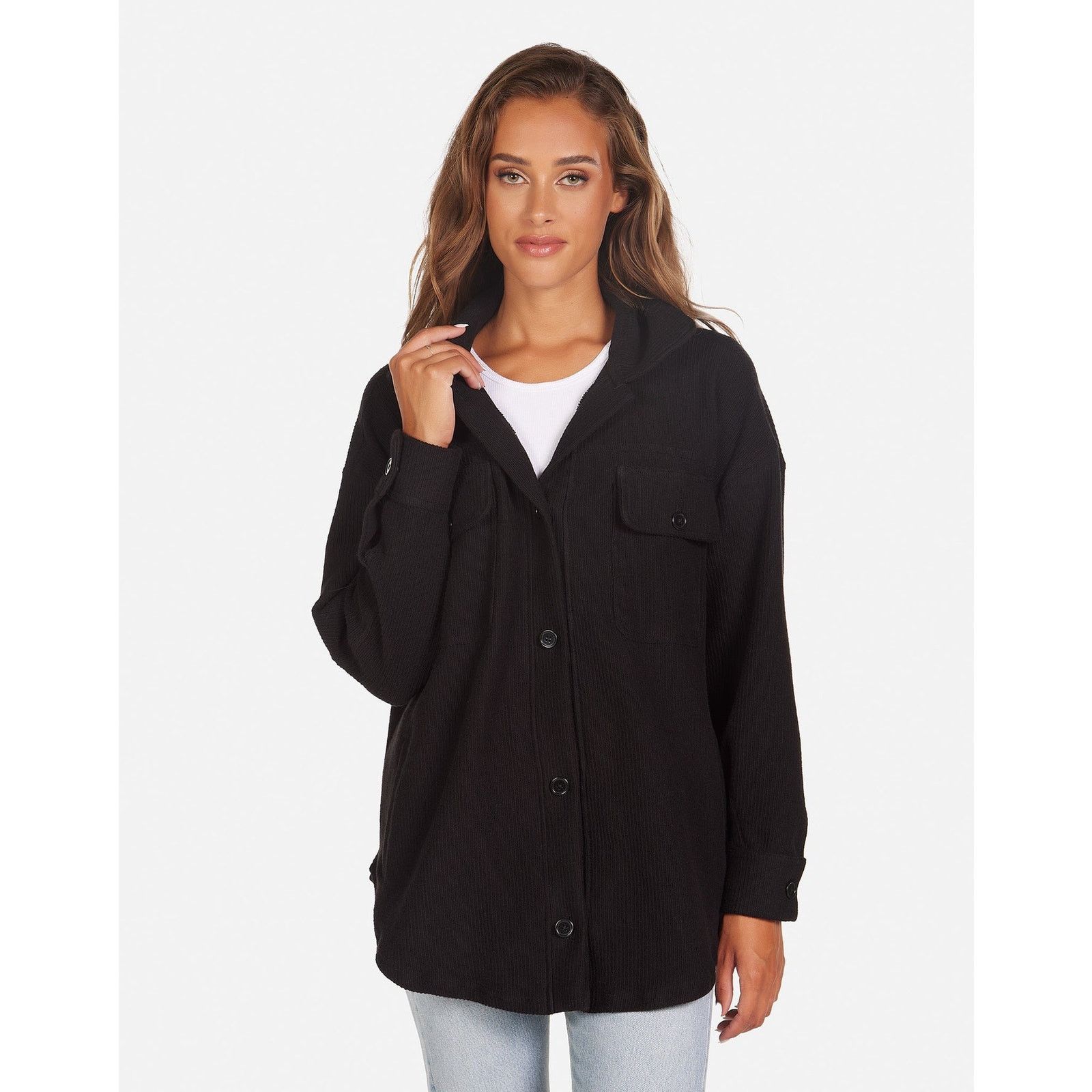 REVOLVE $174 New Michael Lauren Revolve Black Shacket - XS / S Size S / US 4 / IT 40 - 1 Thumbnail