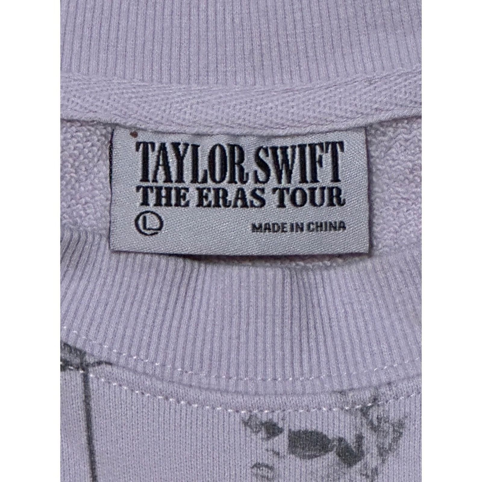 Band Tees Lavender Taylor Swift The Eras Tour Sweatshirt Women's Size L / US 10 / IT 46 - 2 Thumbnail