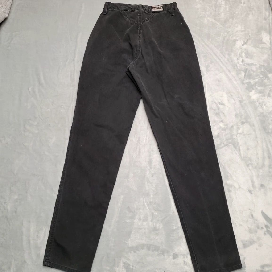 Vintage VINTAGE Rockies Jeans Womens 7/8 Black Denim Pleated High Rise Riding 90s Y2K Jeans Womens 8 Black Denim High Rise 7/8 Size 30" / US 8 / IT 44 - 7 Thumbnail
