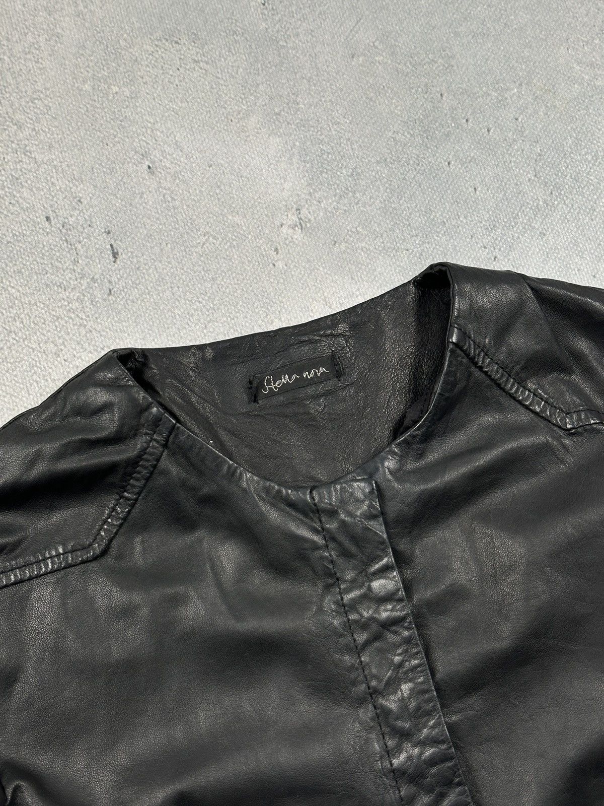 If Six Was Nine Vintage Stella Nova Black Lamb Leather Minimal Jacket Size S / US 4 / IT 40 - 10 Thumbnail
