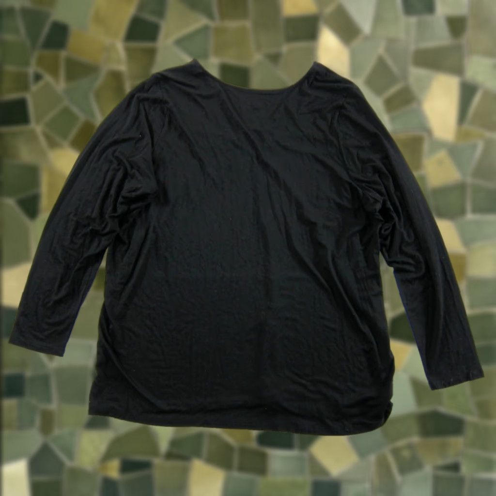 Torrid Torrid Blouse Shirt Women 3X Black Knit Stretch Long Sleeve V-Neck Shaped Classic Solid Stretch Top NWT Size XXL / US 16-18 / IT 52-54 - 1 Thumbnail