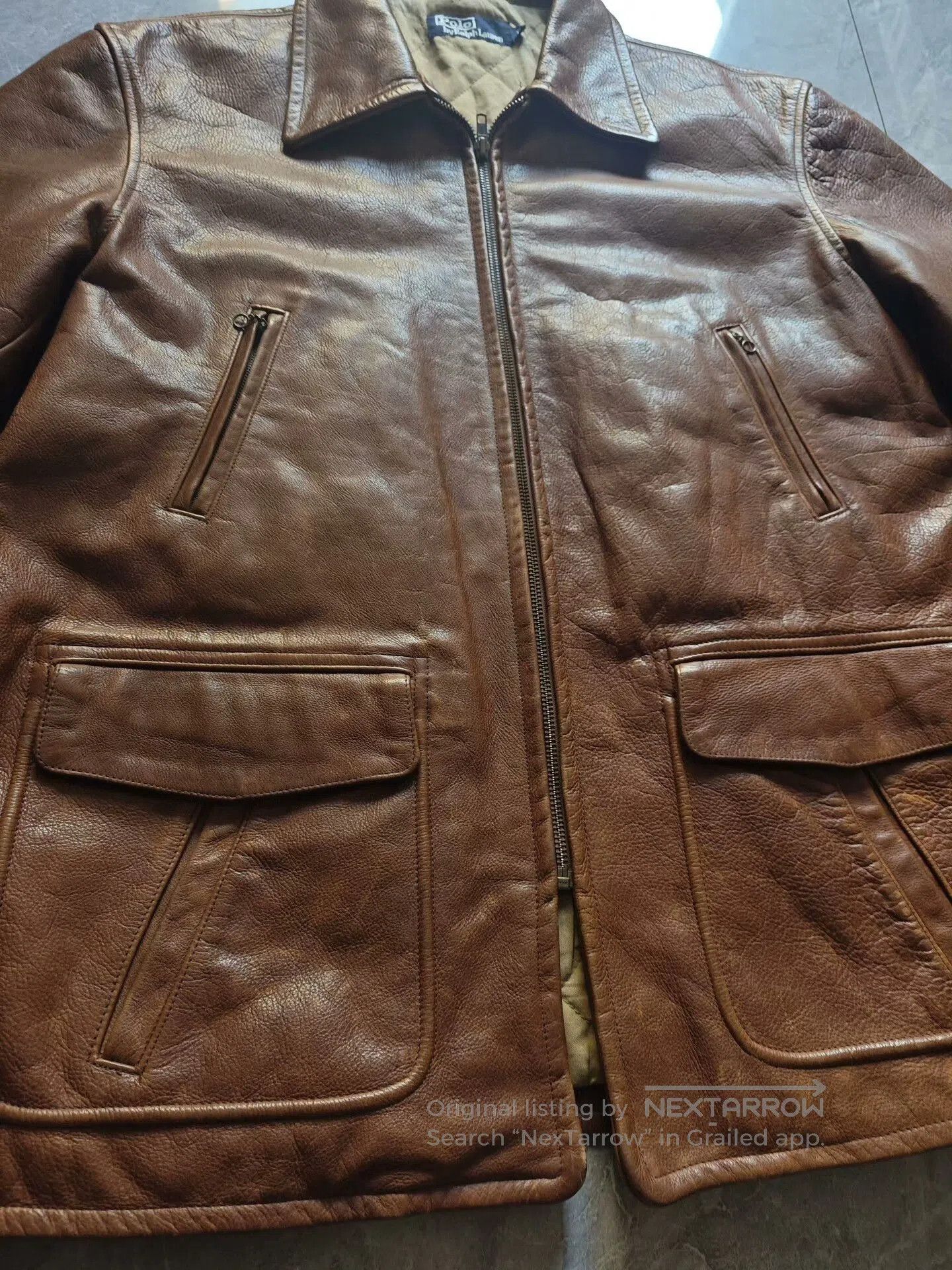 Polo Ralph Lauren vintage ralph lauren leather hunting jacket. Size US L / EU 52-54 / 3 - 5 Thumbnail