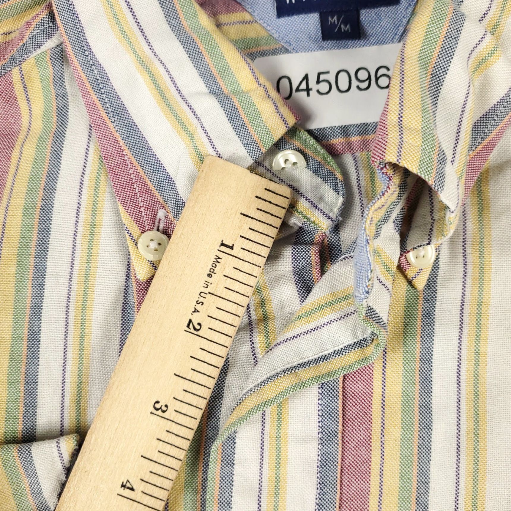 Tommy Hilfiger Tommy Hilfiger Shirt Mens Medium Red Yellow Striped Button-Up Long Sleeve Classic Preppy Size US M / EU 48-50 / 2 - 3 Thumbnail