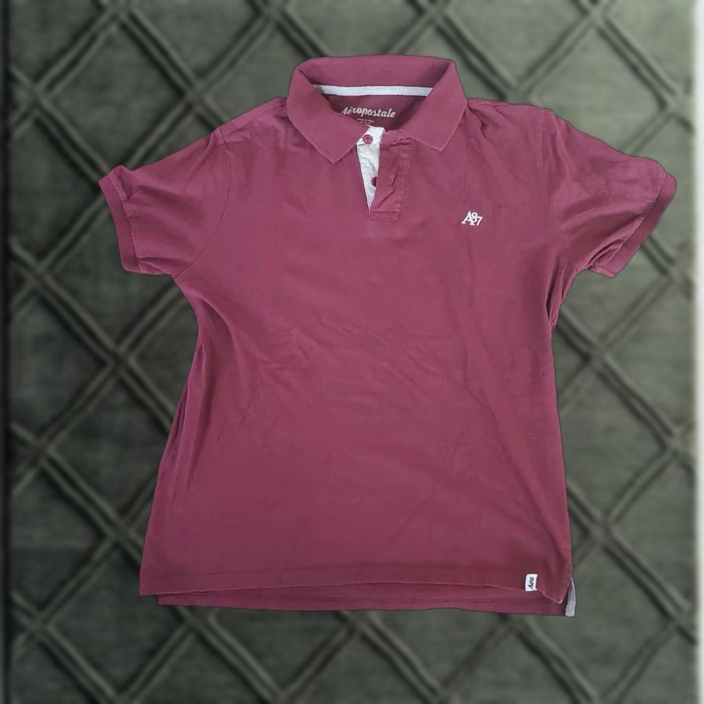 Vintage VINTAGE Aéropostale Rugby Polo Shirt Mens M Red 100% Cotton Embroidered Logo Rugby Sports Classic Retro Preppy Golf Polo Shirt Size US M / EU 48-50 / 2 - 1 Thumbnail