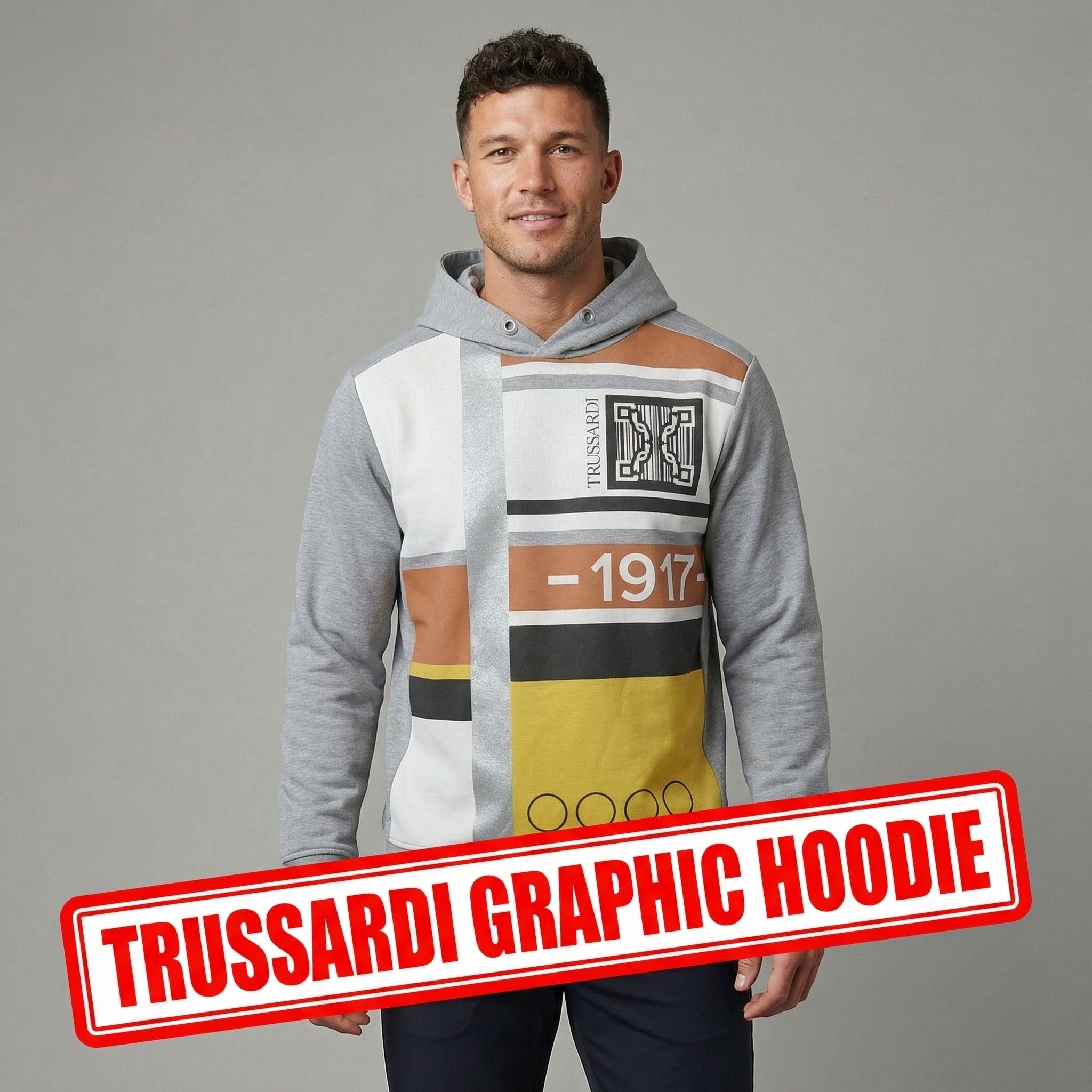 Trussardi Trussardi Graphic Hoodie – Streetwear Style - XL Size US XL / EU 56 / 4 - 1 Thumbnail