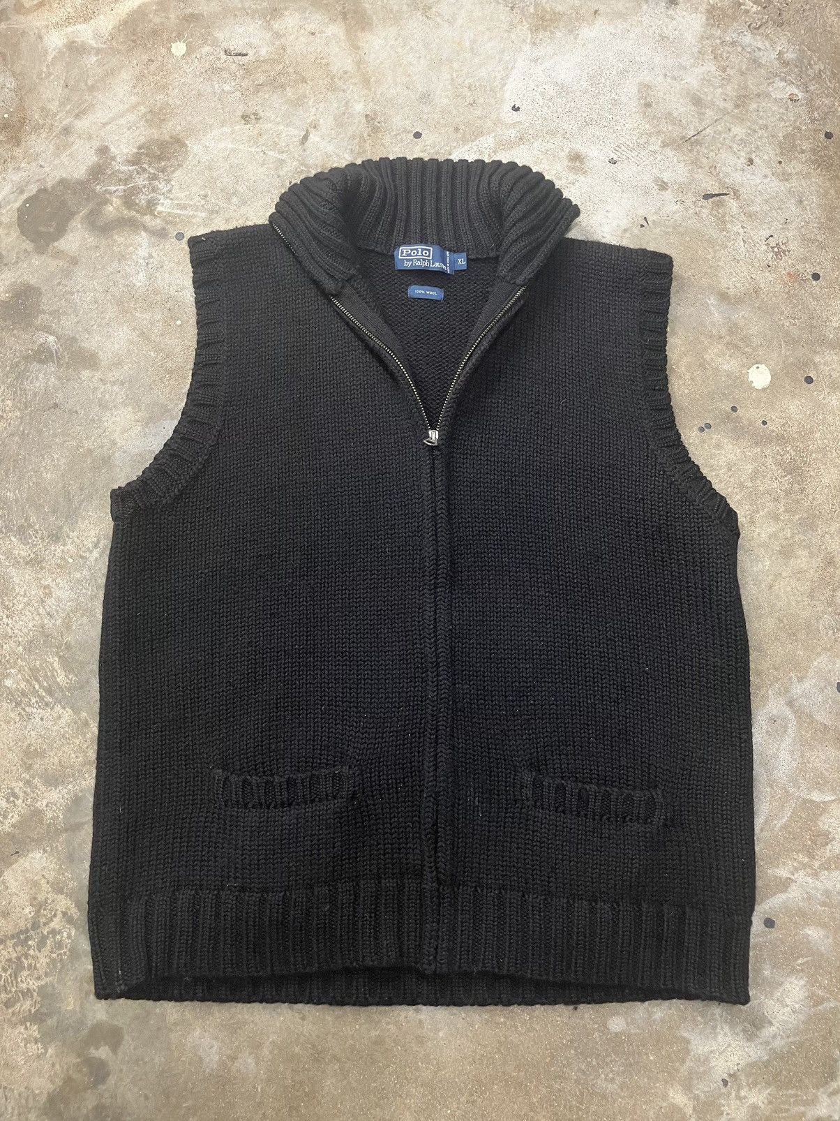 Polo Ralph Lauren × Vintage Polo Ralph Lauren Wool Zip Vest Size US L / EU 52-54 / 3 - 1 Thumbnail