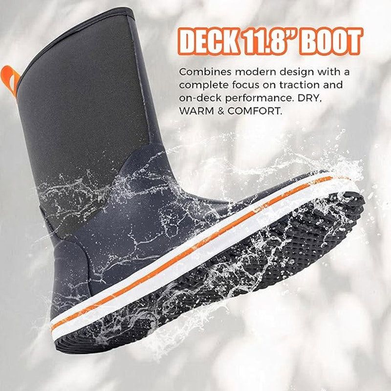 Other Ubon Size 12 Navy Blue Waterproof Rubber Rain Boots Size US 12 / EU 45 - 5 Thumbnail