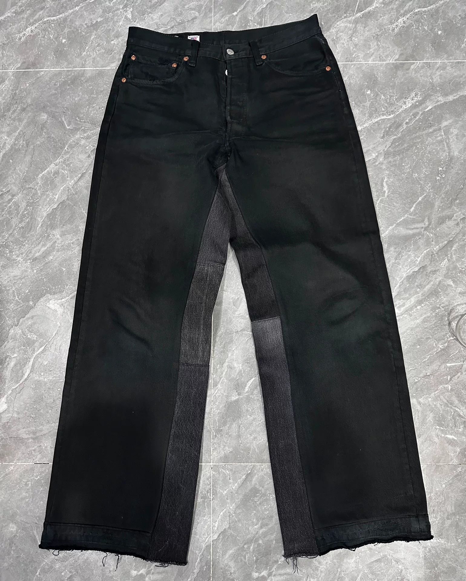 RE/DONE RE/DONE Levi's Deconstructed Wide-Leg Jeans Size US 31 - 1 Thumbnail