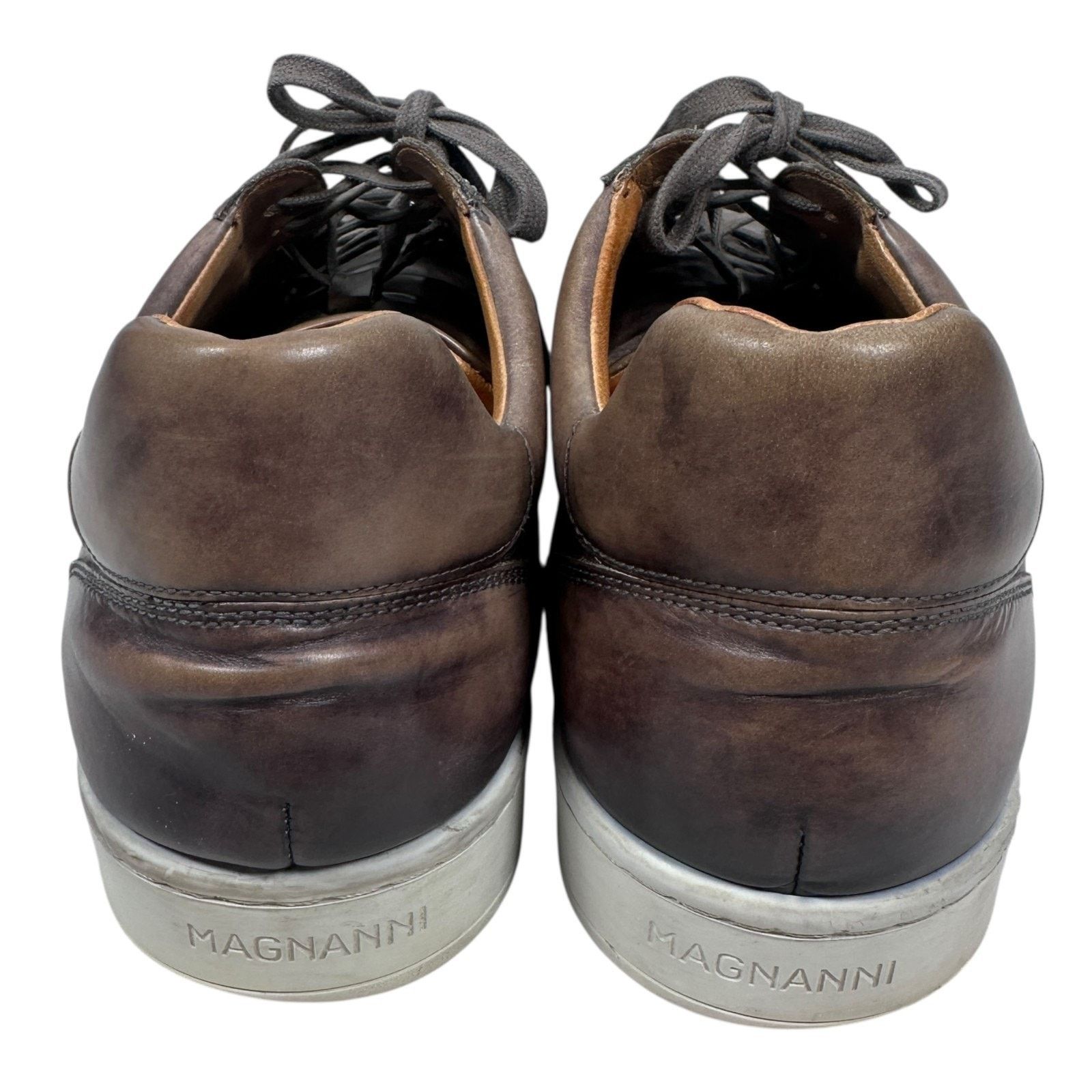 Other Magnanni For Neiman Sneakers Men 12 M Brown Leather Shoes Size US 12 / EU 45 - 4 Thumbnail