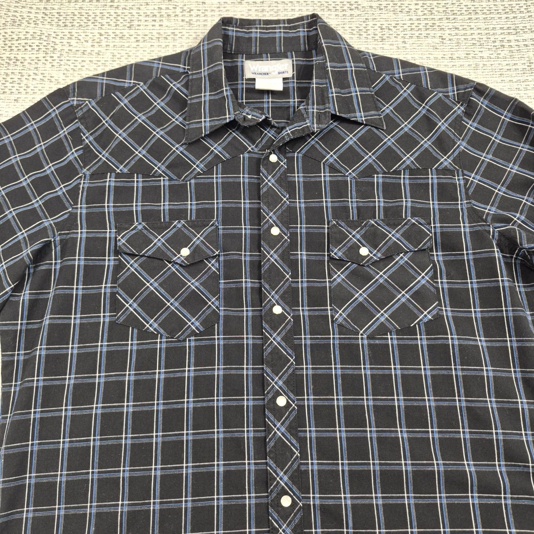 Wrangler Wrangler Wrancher Snap Shirt Mens Large Plaid Long Sleeve Western Cowboy Rodeo Shirt Size US L / EU 52-54 / 3 - 4 Thumbnail