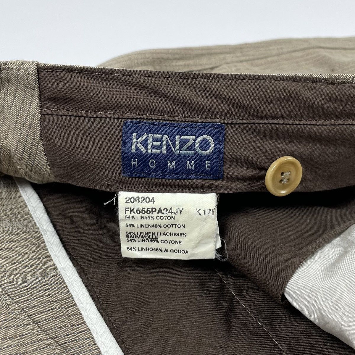 Kenzo Vintage Kenzo Homme Linen Chinos Pants Size US 34 / EU 50 - 13 Thumbnail
