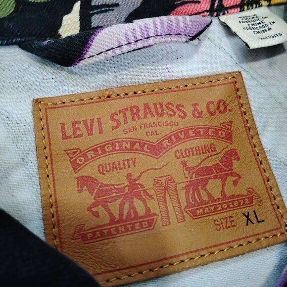 Levi's Levi's Signature Tropic Hawaiian Floral Denim Jean Jacket Size US XL / EU 56 / 4 - 3 Thumbnail