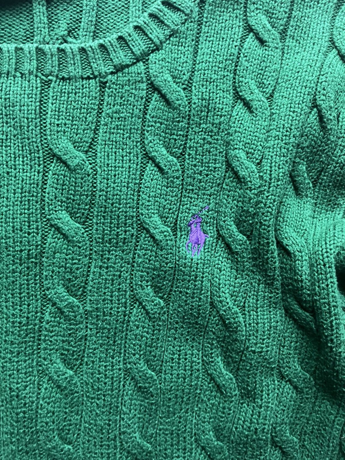 Polo Ralph Lauren Polo Ralph Lauren green cable knit oldmoney classy luxury Size M / US 6-8 / IT 42-44 - 4 Thumbnail
