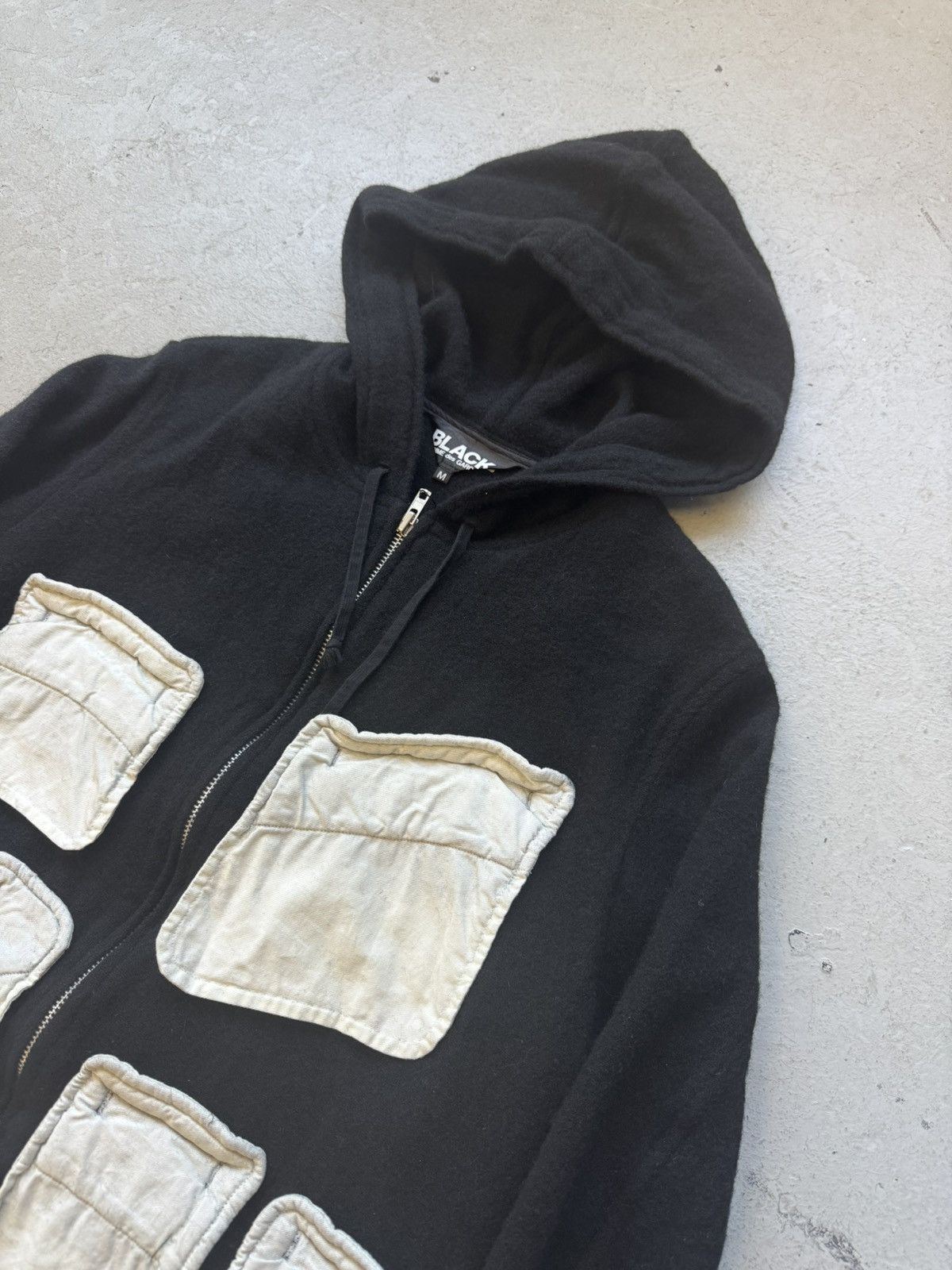 Comme des Garcons Black Comme Des Garcons Black Zip Up Hoodie Size US M / EU 48-50 / 2 - 2 Thumbnail