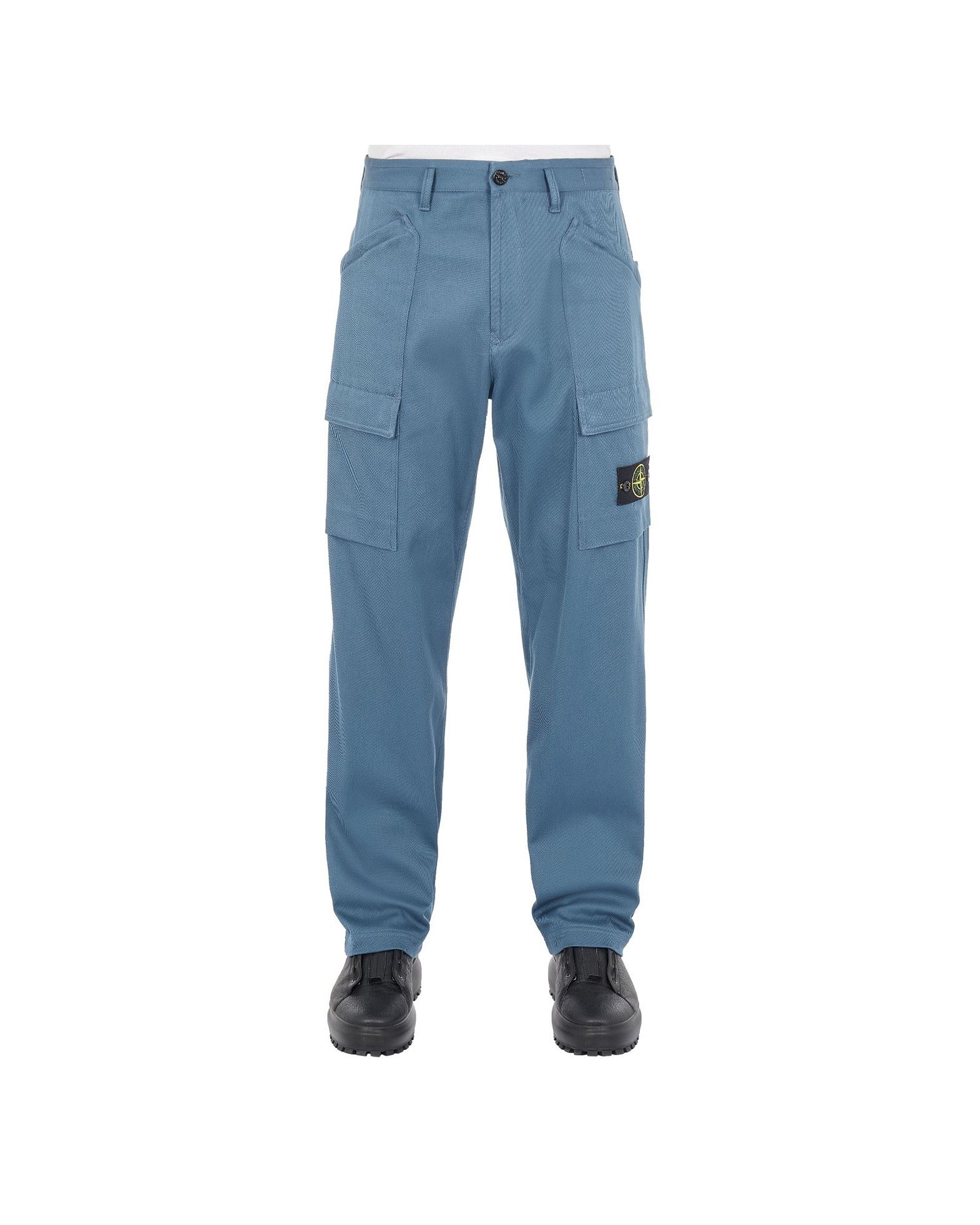 image of Stone Island Military Mil Spec Loose Cargo Trousers Pants in Blue, Men's (Size 31)