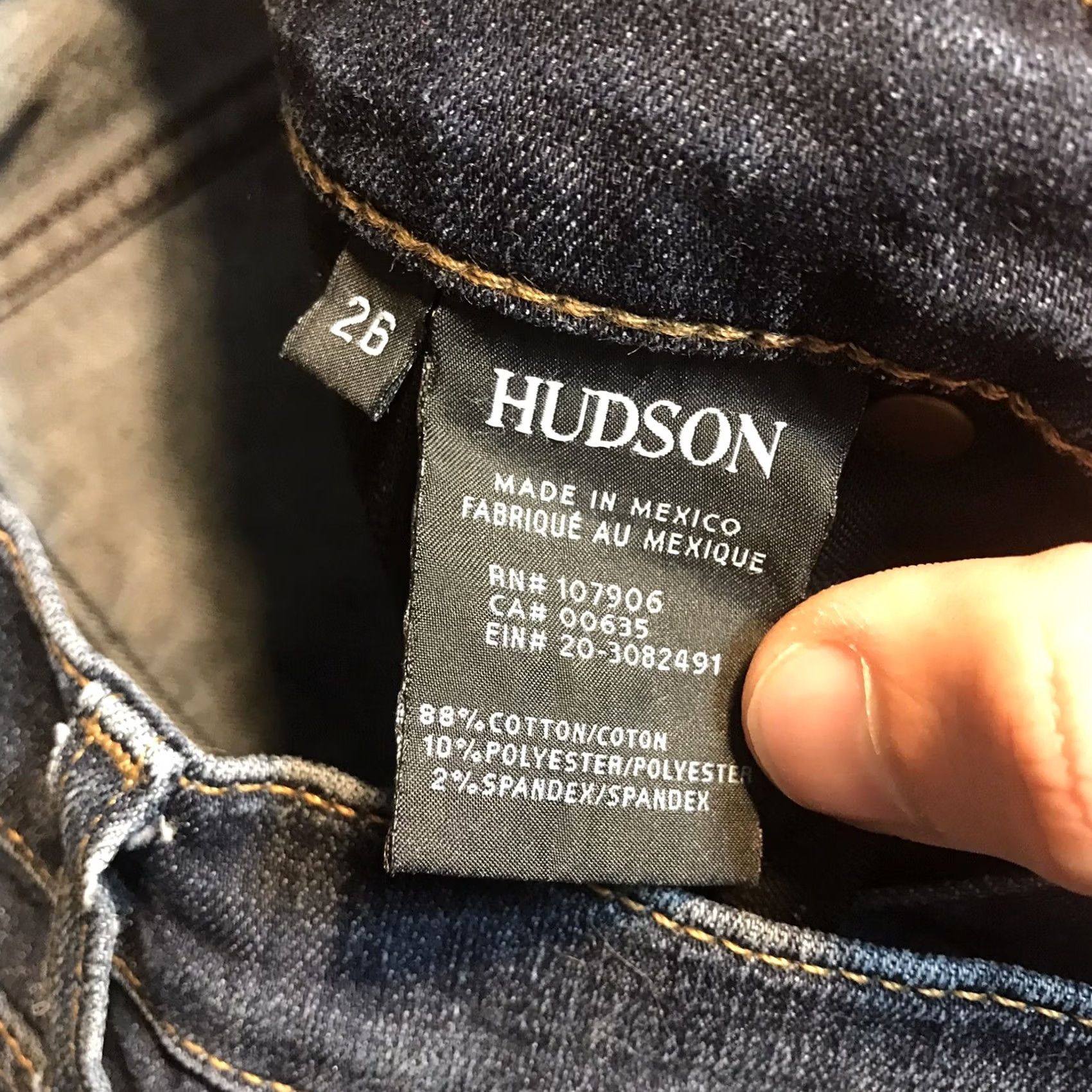 Hudson VINTAGE? No. Hudson Krista Ankle Super Skinny Raw Hem Jeans Denim Womens 26 Inseam 28? No. Size 26" / US 2 / IT 38 - 6 Thumbnail
