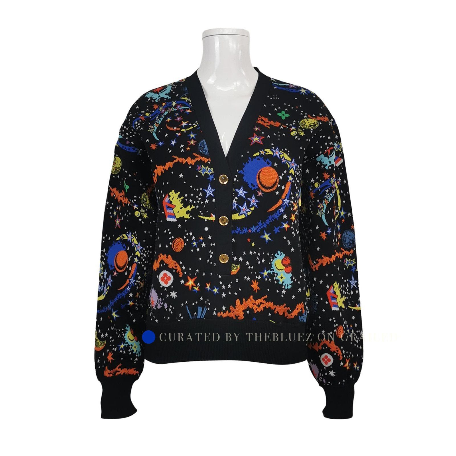 Louis Vuitton Cosmic Print Cardigan in Multi Size US M / EU 48-50 / 2 - 1 Thumbnail