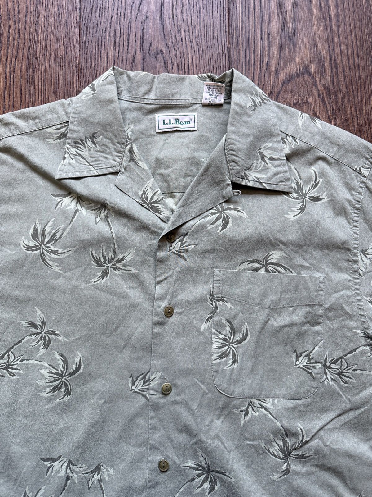 L.L. Bean Vintage 90s L.L. Bean Loop Collar Patterned Button Up Shirt Size US M / EU 48-50 / 2 - 3 Thumbnail