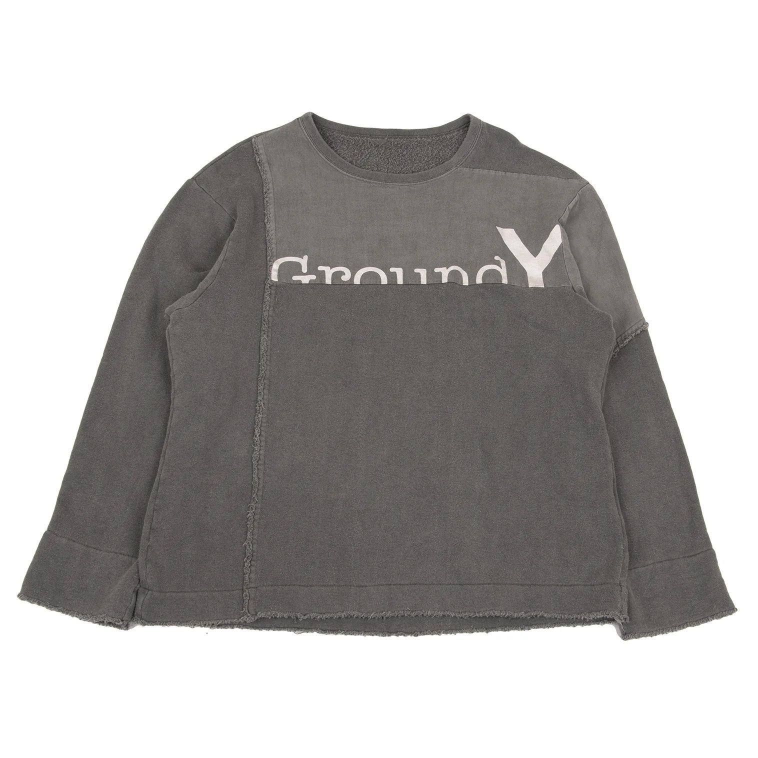 Yohji Yamamoto Half Logo Cut-Off Pile Sweatshirt in Gray Size US L / EU 52-54 / 3 - 1 Thumbnail