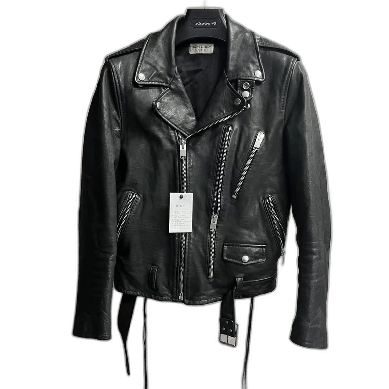 Saint Laurent Paris Saint Laurent Black Leather Biker Jacket Size US L / EU 52-54 / 3 - 1 Thumbnail