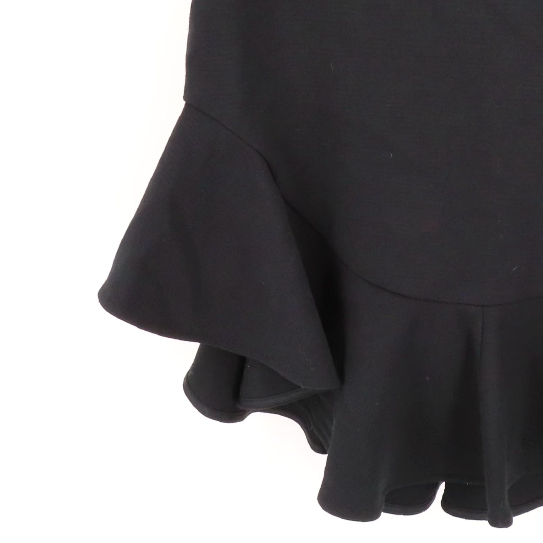 Vintage Leifsdottir Skirt Womens 2 Black Ruffle Hem Lined Short Casual NEW Flared Peasant Style B2S24-1 Size 26" / US 2 / IT 38 - 2 Thumbnail