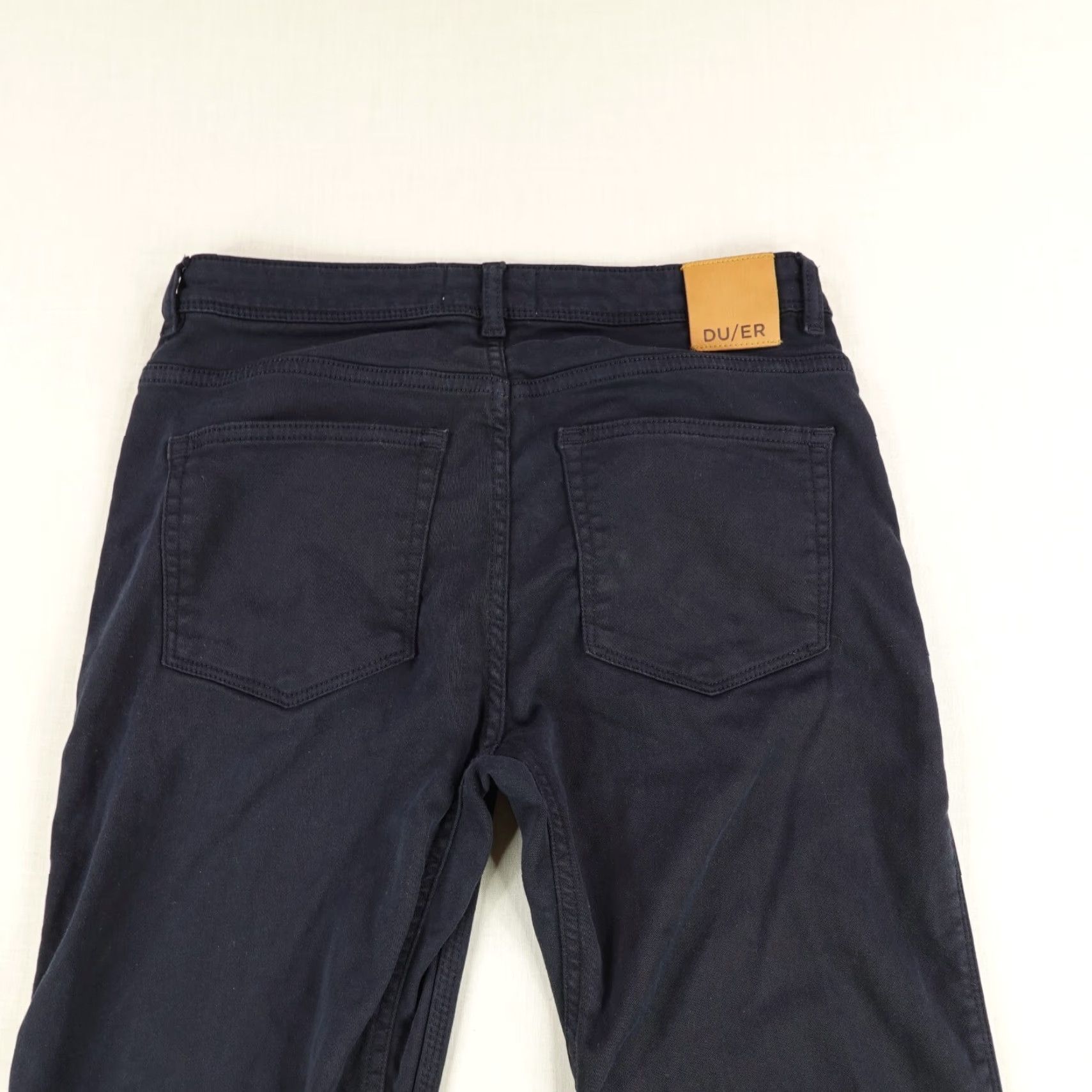 DUER DUER Pants Slim Black Chino 27x30 Mens Regular Straight Front Stretch Breathable Pockets Workwear 30in Inseam Mens Size US 27 - 5 Thumbnail
