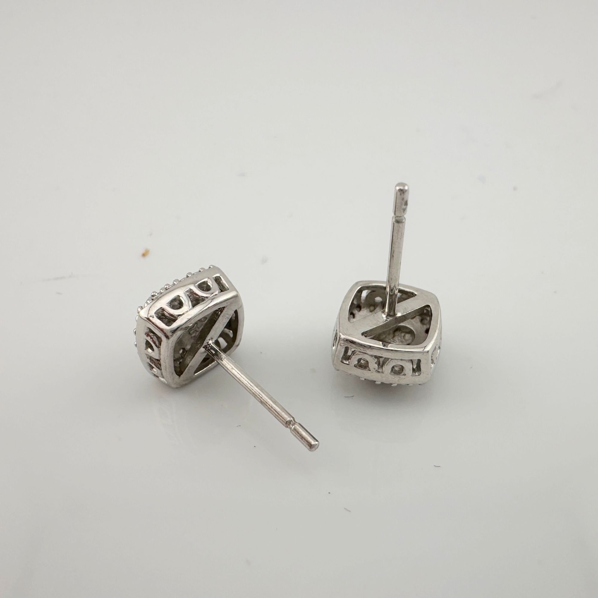 Other Natural Diamond Cushion Cut Stud Earrings Sterling Size ONE SIZE - 9 Thumbnail