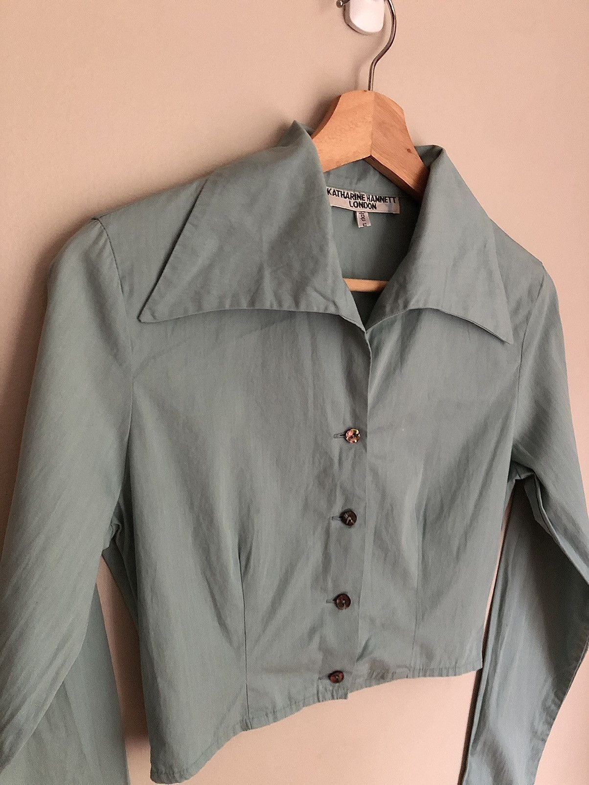 Katharine Hamnett London Katharine Hamnett 1990’s Big Collar Crop Top Size XS / US 0-2 / IT 36-38 - 6 Thumbnail