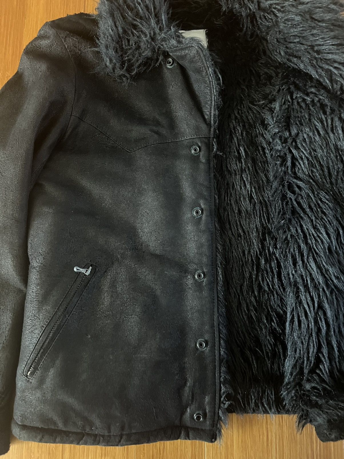 Attachment Attachment Blistered Leather Jacket Wool Lined Size US L / EU 52-54 / 3 - 9 Thumbnail