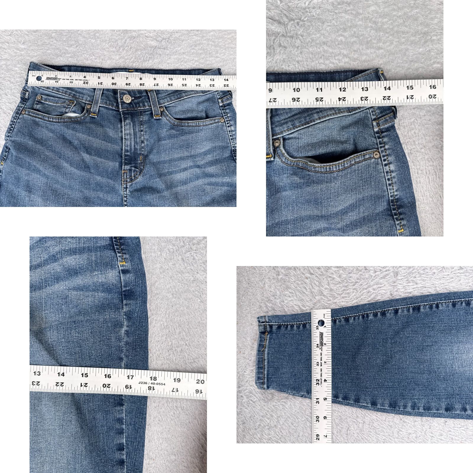Levi's Levi's Jeans Women 29 Blue Denim Mid Rise Skinny Tapered Cotton Blend 28x27 Jeans Womens Blue 90s? Size 29" - 9 Thumbnail