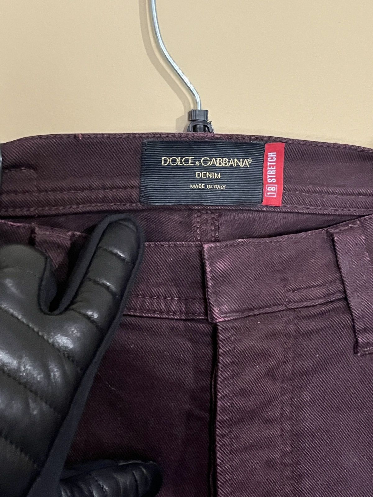 Dolce & Gabbana Dolce & Gabbana Denim Red Button Fly Skinny Jeans - 31W Size US 31 - 3 Thumbnail