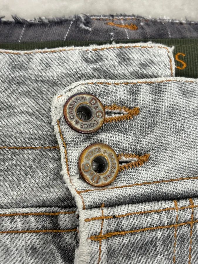 Dolce & Gabbana AW2004 Dolce & Gabbana Grey Distressed Multipocket Denim Jeans Size US 34 / EU 50 - 8 Thumbnail