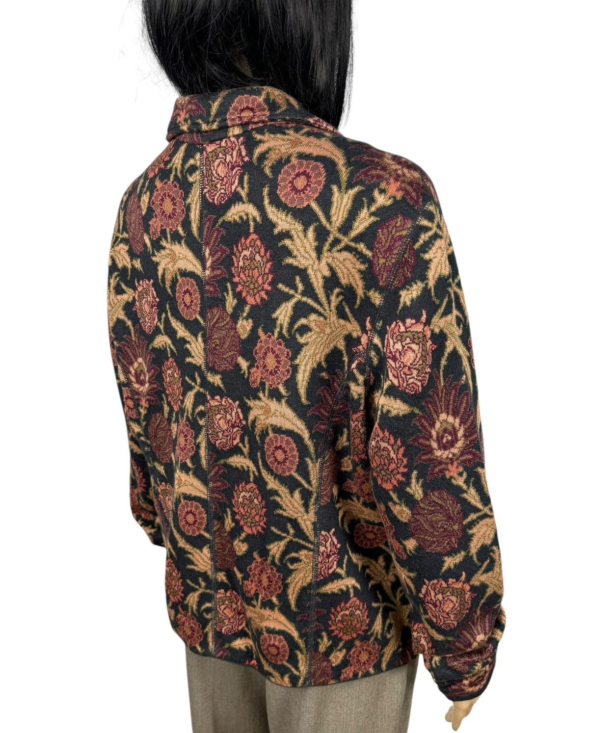 Other Peruvian Connection Pima Cotton Blazer Floral Printed Knit Size L / US 10 / IT 46 - 7 Thumbnail
