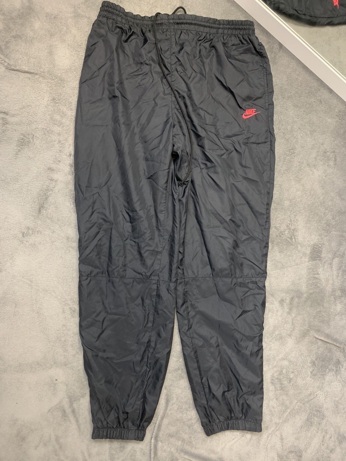 Nike × Vintage Vintage 90s Nike Swoosh Nylon Track Pants Size US 34 / EU 50 - 4 Thumbnail