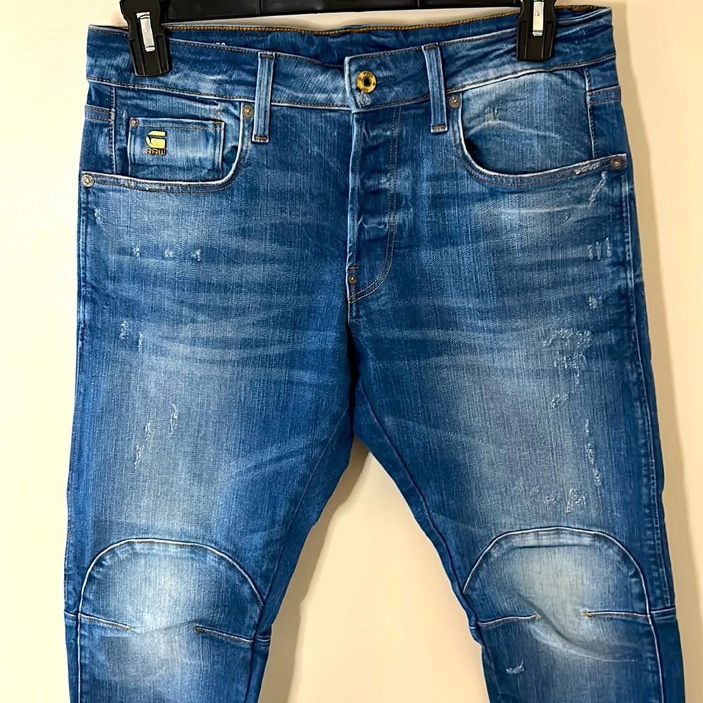 Designer Slim Fit31/30- G-Star -93%Ctn 5% poly 2% el- med blue Size US 31 - 3 Thumbnail