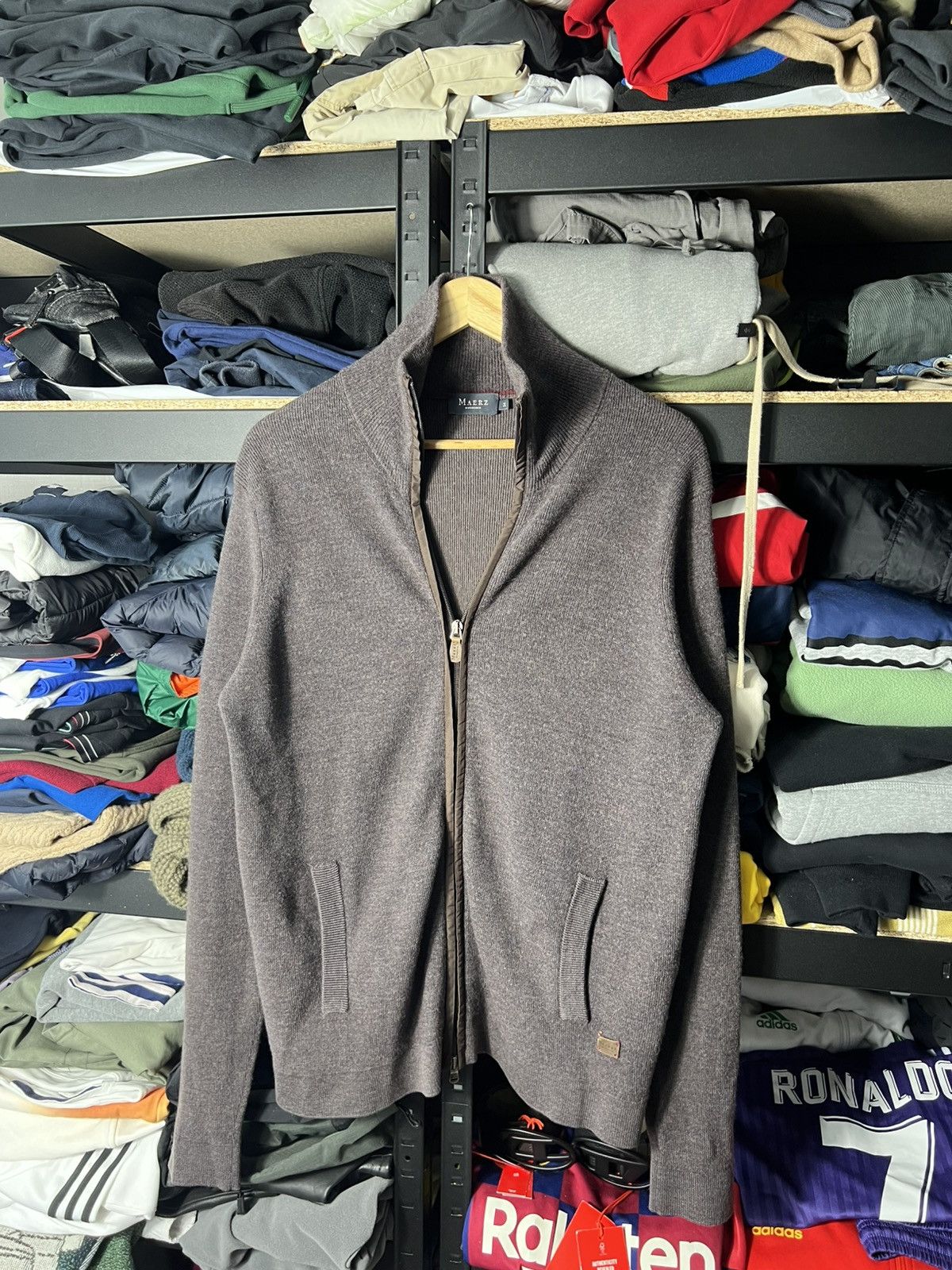 Other Maerz Muenchen Merino Wool Zip Sweater Brown Size L Size US L / EU 52-54 / 3 - 2 Thumbnail