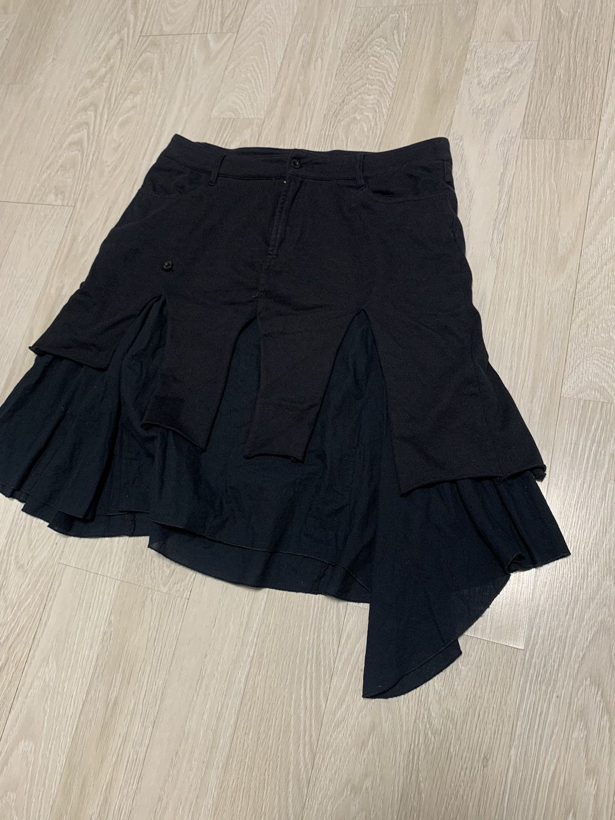 If Six Was Nine × Le Grande Bleu (L.G.B.) Avantgarde asymmetric skirt geisha, vintage, y2k style Size 38" / US 16 / IT 52 - 3 Thumbnail