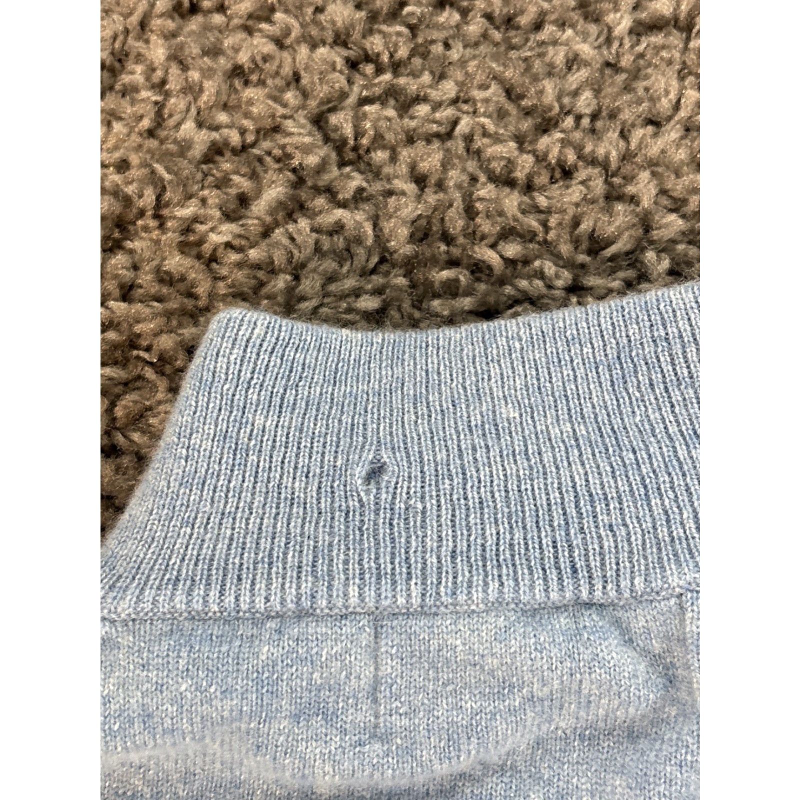 Vintage Alan Paine Sweater Mens Large Blue Cashmere Knit Pullover 1/4 Zip Mock Neck Long Sleeve Regular Size L Size US L / EU 52-54 / 3 - 7 Thumbnail