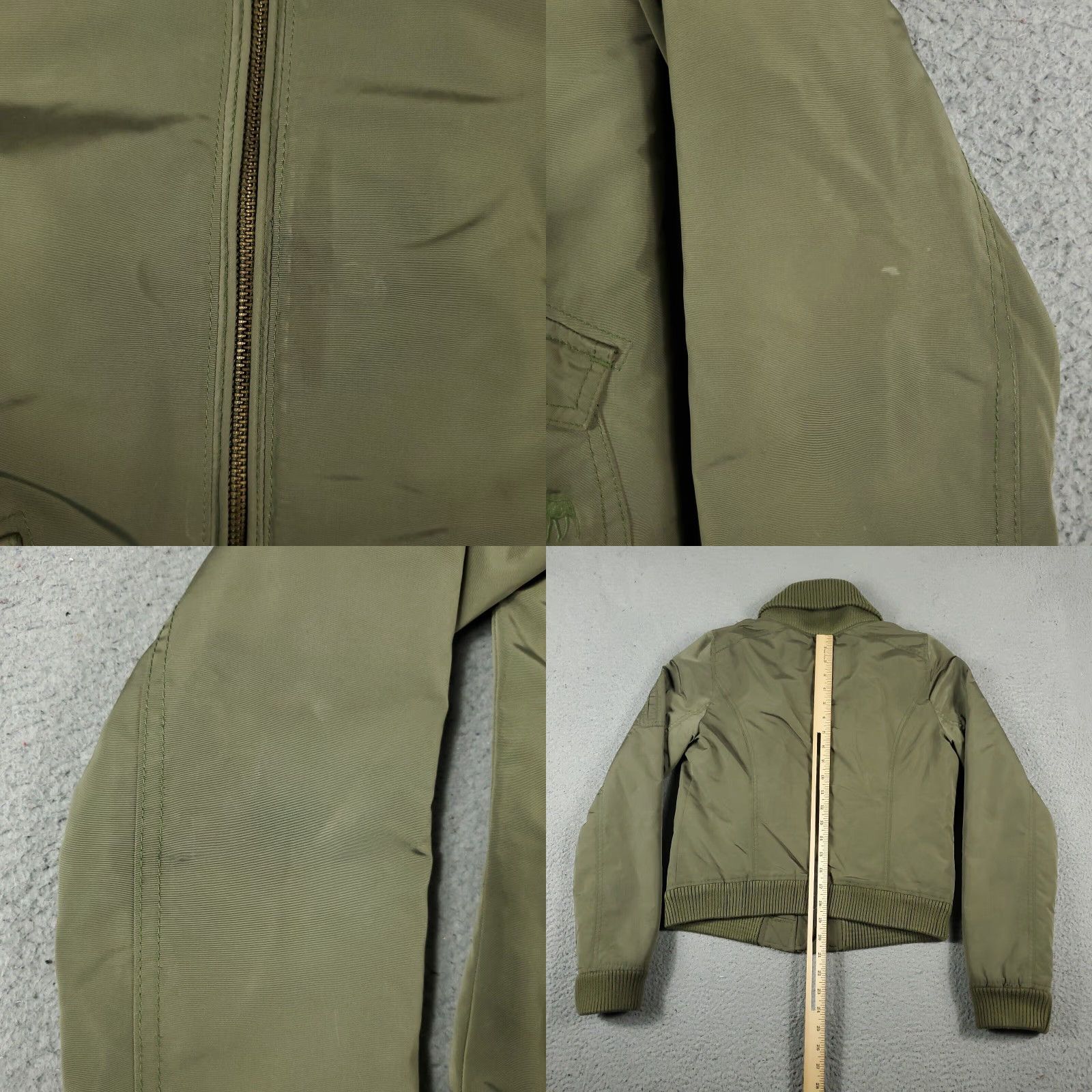 Abercrombie & Fitch Abercrombie Fitch Jacket Womens Small Green Military Bomber Full Zip Up Coat Size S / US 4 / IT 40 - 8 Thumbnail