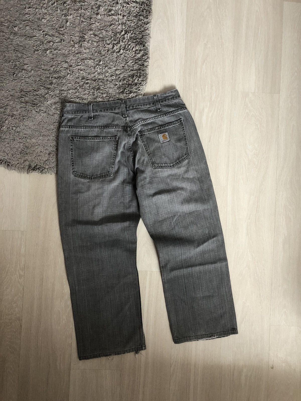 Carhartt × Carhartt Wip × Vintage Vintage Carhartt WIP Distressed Denim Staff Pant Size US 34 / EU 50 - 1 Thumbnail
