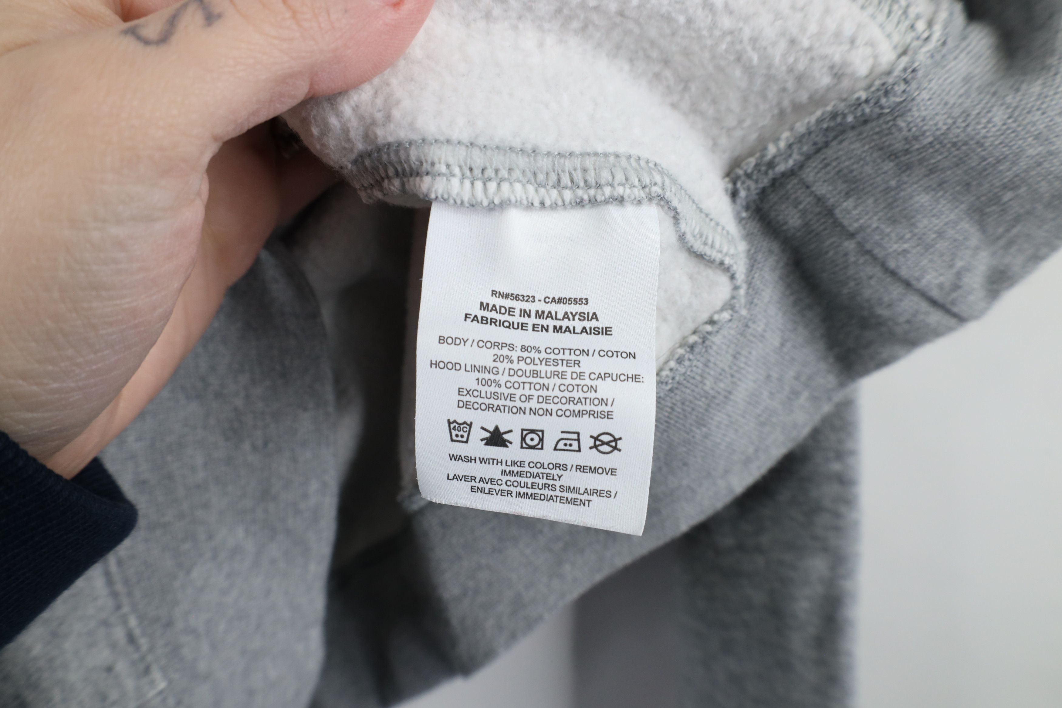 Nike × Vintage Vintage Y2K Nike Scott Mini Swoosh Hoodie Sweatshirt Gray Size US M / EU 48-50 / 2 - 9 Thumbnail