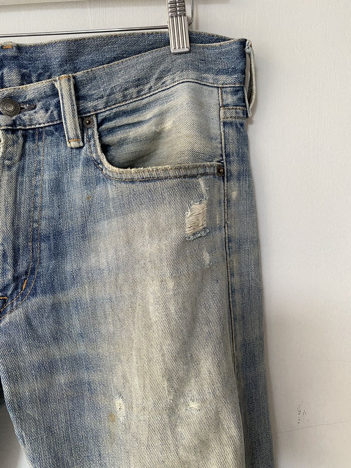 Ralph Lauren × Vintage THRASHED Mud Wash Ralph Lauren Destroyed Jeans Size US 32 / EU 48 - 6 Thumbnail