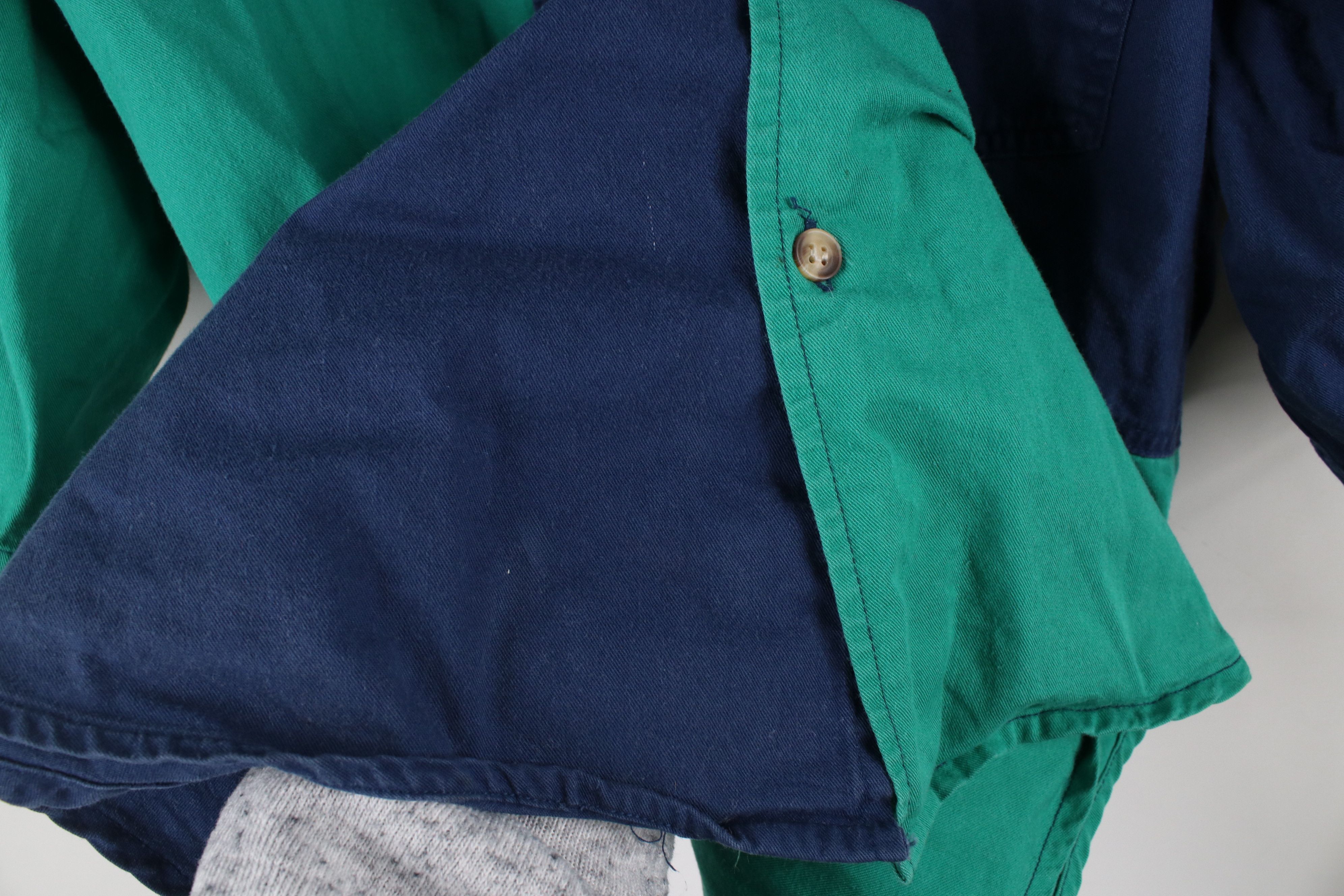Vintage Vintage 90s Streetwear Block Short Sleeve Button Down Shirt Size US XL / EU 56 / 4 - 4 Thumbnail