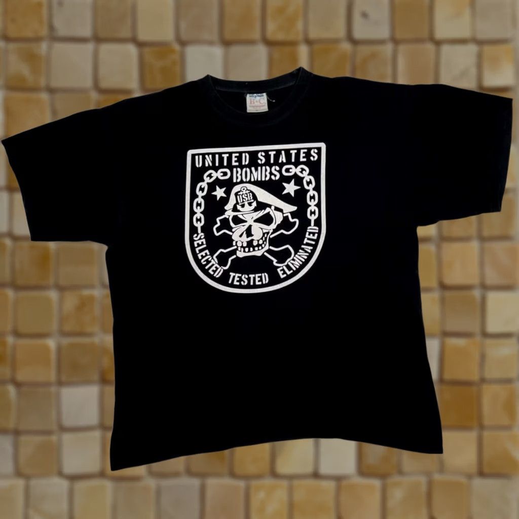 Vintage VINTAGE US Bombs “Selected Tested Eliminated” Skate Punk Band Black T-Shirt XL Shirt Mens XL Punk Graphic print chest Black US Bombs Shirts Size US XL / EU 56 / 4 - 1 Thumbnail