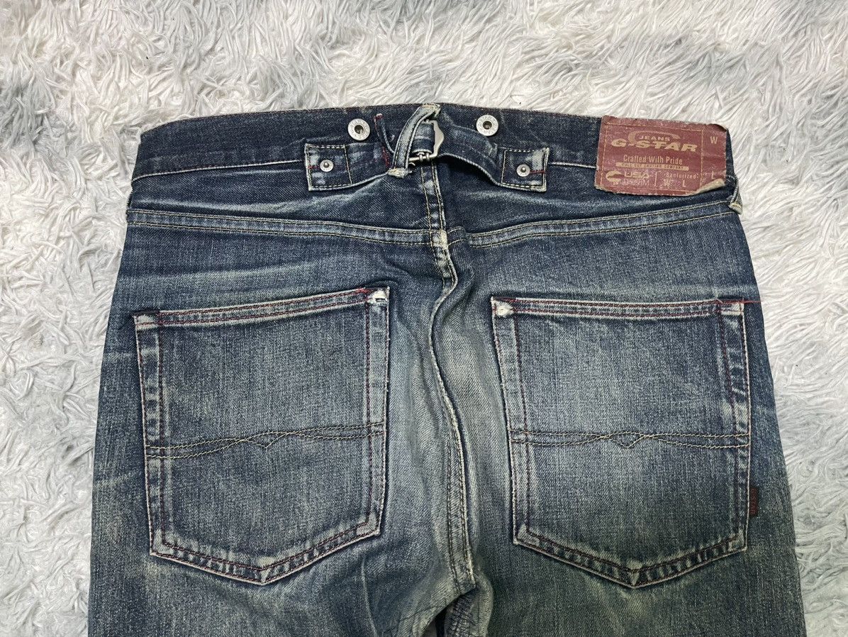 G-Star 2000s G STAR RAW DENIM RARE DESIGN DISTRESSED Size US 34 / EU 50 - 13 Thumbnail