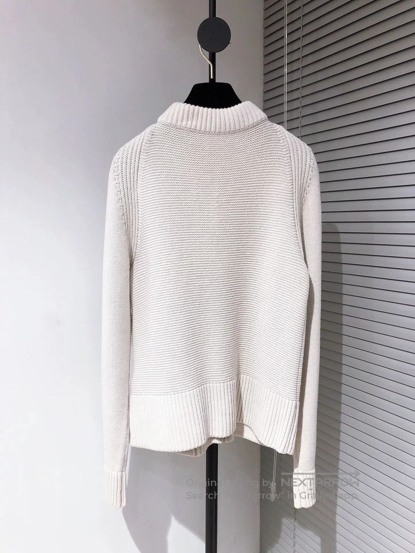 Hermes Hermes Beige Wool Cashmere Cardigan. Size US M / EU 48-50 / 2 - 2 Thumbnail